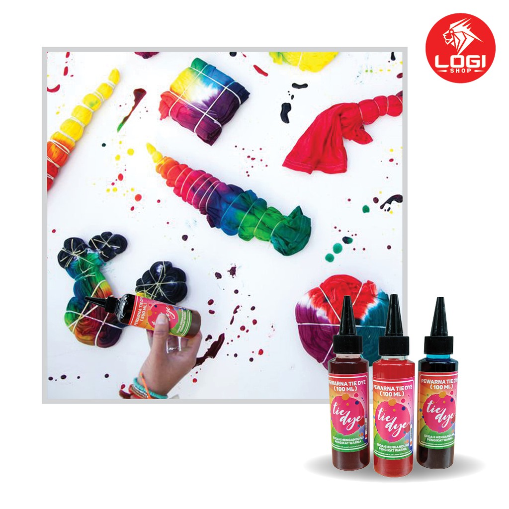 Pewarna Tie Dye / Tinta Tie Dye / Pewarna Kaos Tekstil / Tie Dye Cair / Kaos Tie Dye / 100 ml