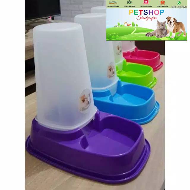 PET DISPENSER TEMPAT MAKAN HEWAN KUCING ANJING UKURAN 1.5 LITER