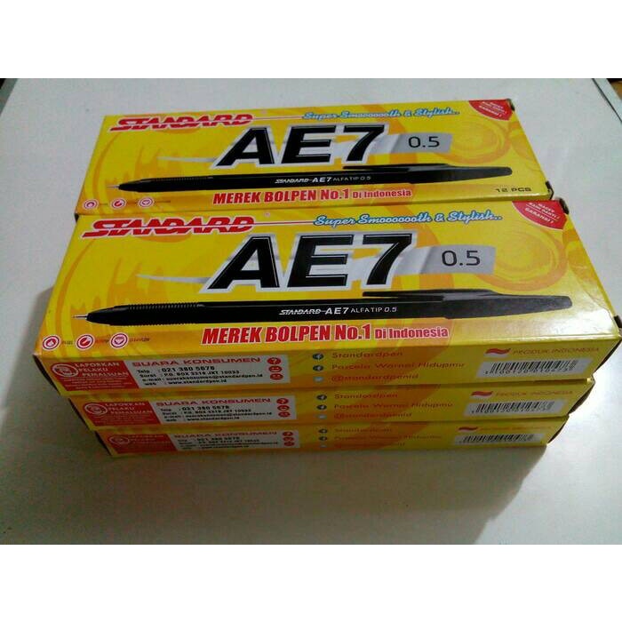 

TULIS-ALAT- PULPEN BALLPOINT STANDARD AE 7 HITAM GROSIR TERMURAH - HITAM -ALAT-TULIS.