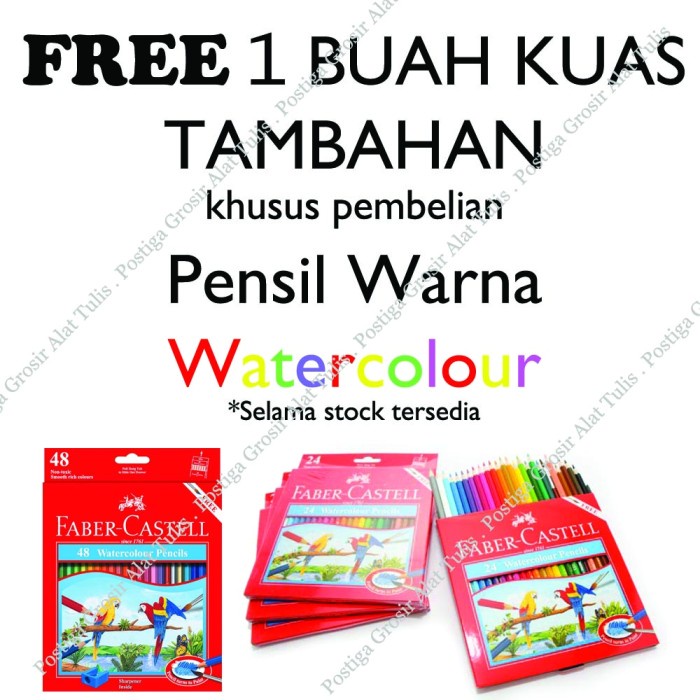 

WARNAPENSIL- PENSIL WARNA FABER CASTELL WATERCOLOUR 36 -PENSIL WARNA