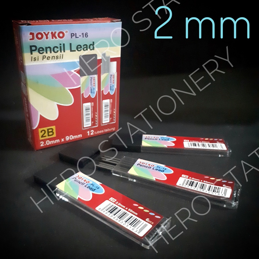 

Joyko isi pensil mekanik 2B 2 mm PL-16 . 12 tube