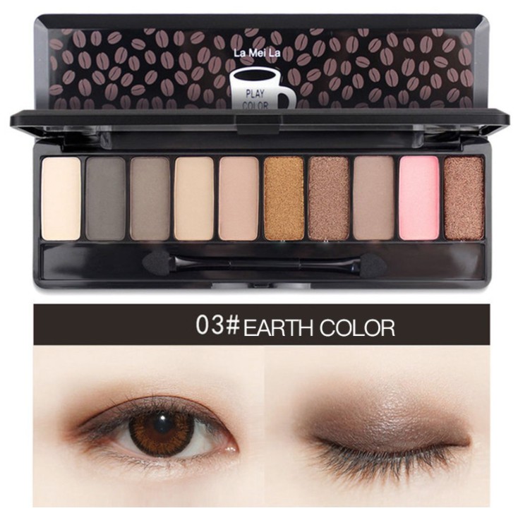 LAMEILA PLAY COLOR - Palet Eyeshadow 12 Warna Shimmer Tahan Lama Anti Air LA004 3596