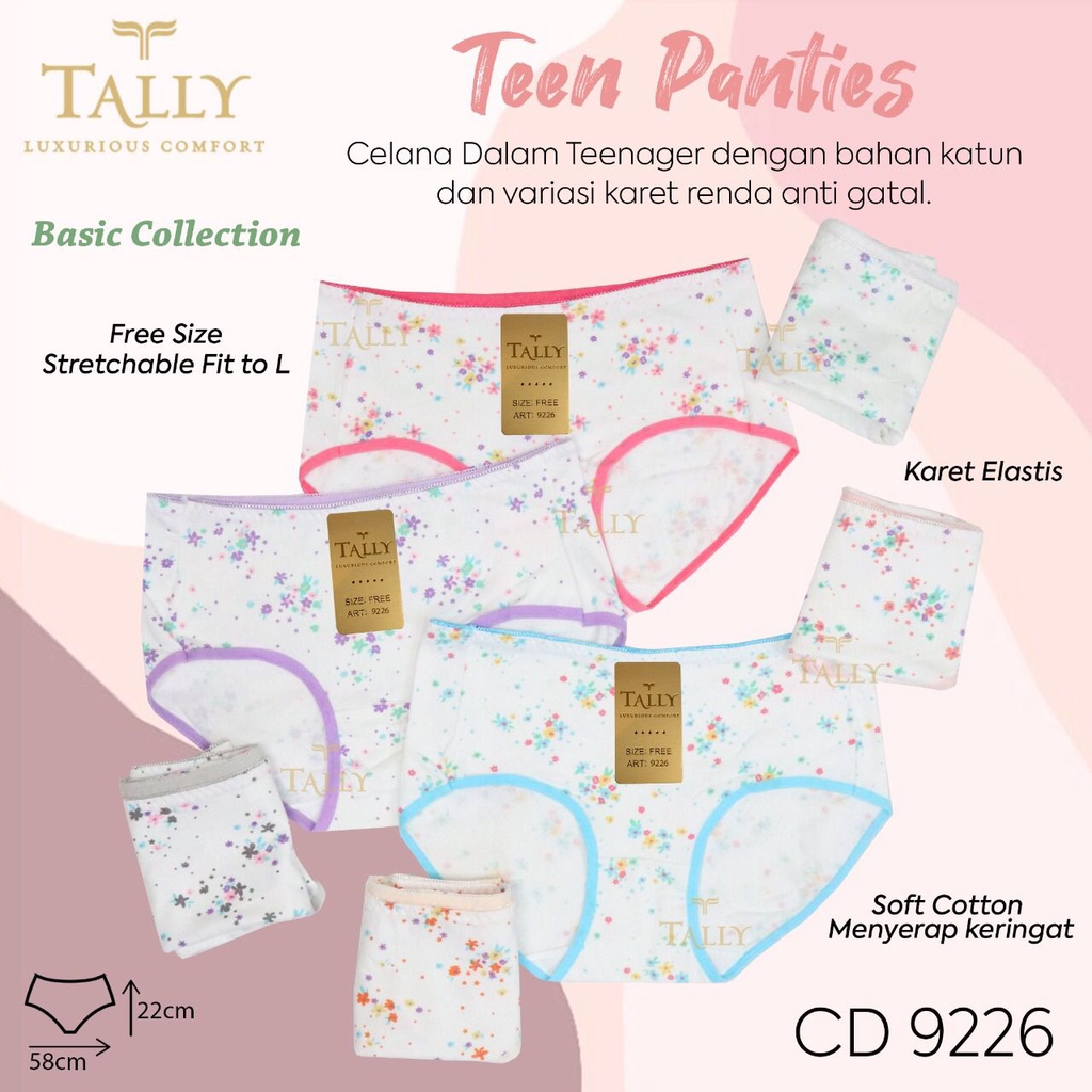 CD TALLY 9226 MOTIF REMAJA DEWASA ALLSIZE KATUN PAKAIAN DALAM CEWEK