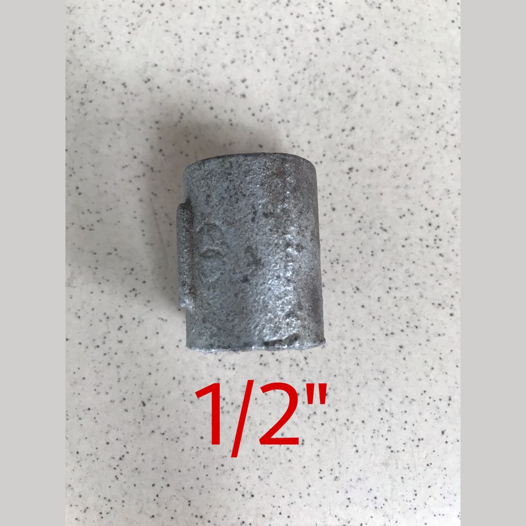 Sock Besi 1/2 inch / Sambungan Pipa Besi 1/2" Galvanis