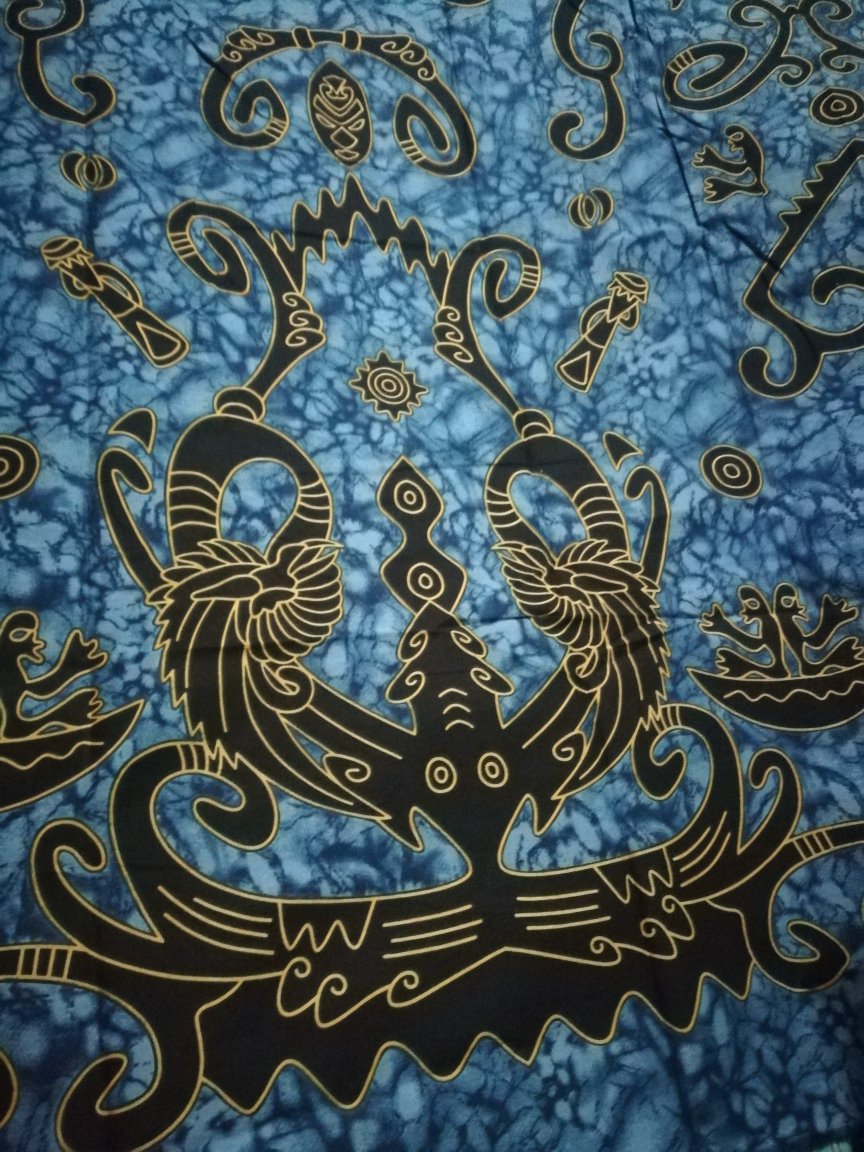 Kain Batik Solo Motif Papua Biru Tua ( Primissima )