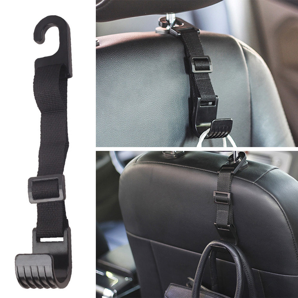 LANFY High Quality Car Seat Headrest Hook Universal Back Seat Hook Car Seat Back Hook Car Decor Headrest Holder Auto Fastener Clip Interior Accessories Grocery Storage Adjustable Length Car Accessories/Multicolor