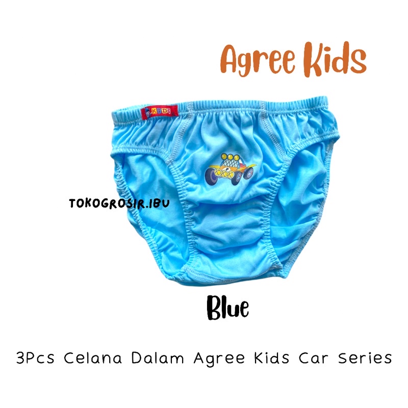 Isi 3 Pcs Celana Dalam Anak Laki Laki Cowok Agree Kids Cars Original Katun Adem 1 3 5 7 10 Tahun / Cd Celana Dalam Boxer Anak Kancut Anak Sempak Anak Laki Laki Cowok Katun Agree Kids Murah / Celana Dalam Anak Agree Kids Katun