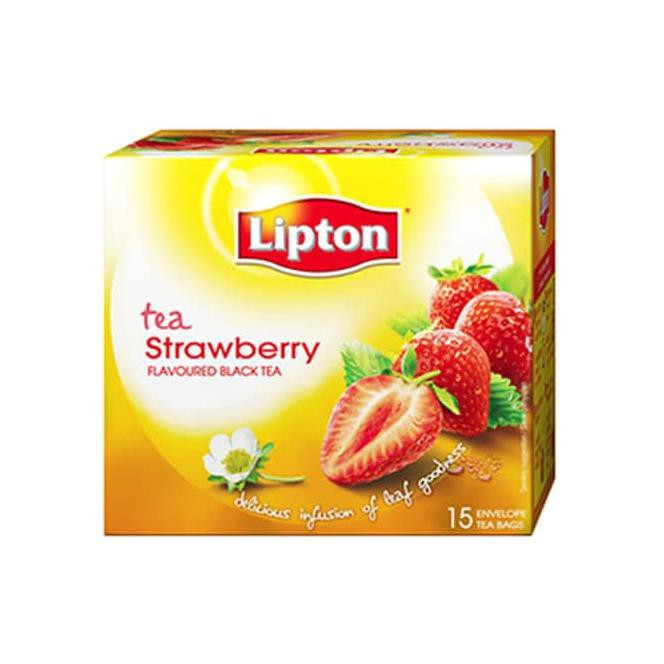 O7K8 Lipton Tea Strawberry Isi 15 Tea Bags Dengan Amplop Oy8N
