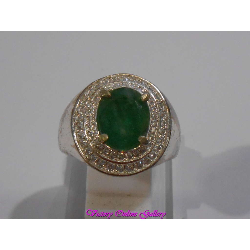 Cincin Zamrud Colombia Natural