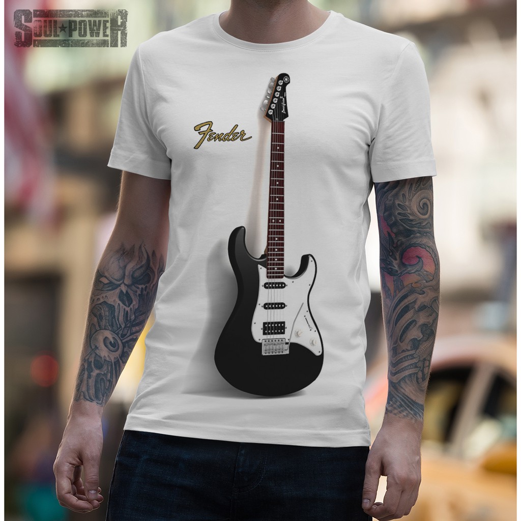  KAOS  DISTRO  3D MUSIK MURAH GITAR FENDER ORIGINAL  