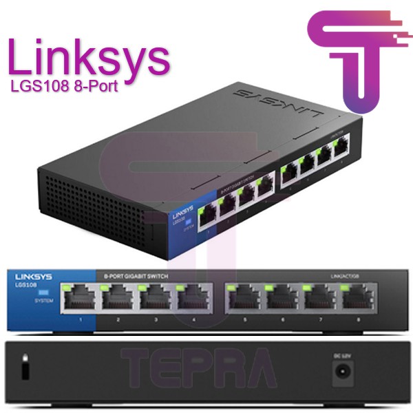 Linksys LGS108 8-Port Business Desktop Gigabit Switch LGS108-AP