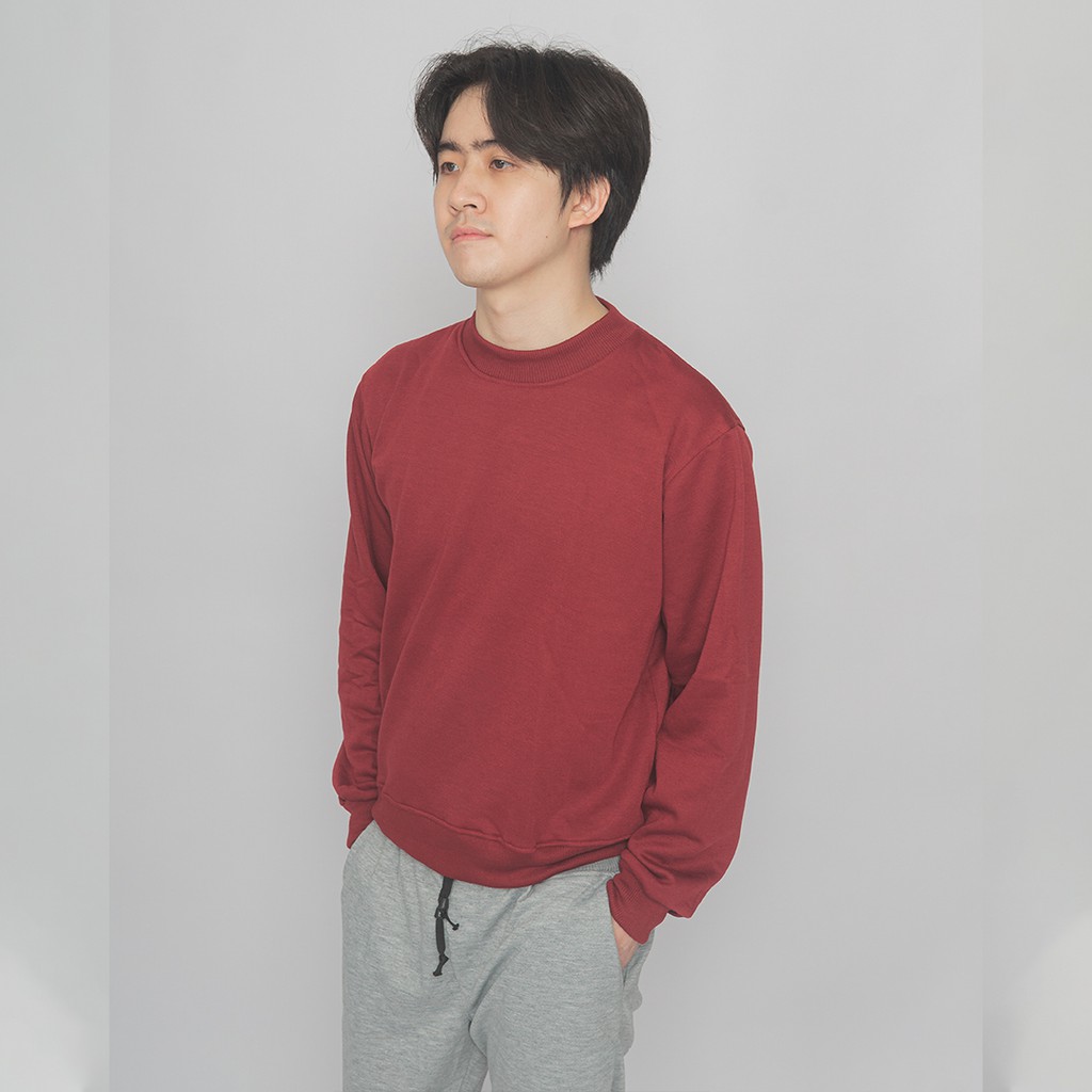 Basic Sweater Collection | M-XXL | Sweater Pria Wanita Unisex | Cotton Fleece | COD (Bayar di tempat)-6
