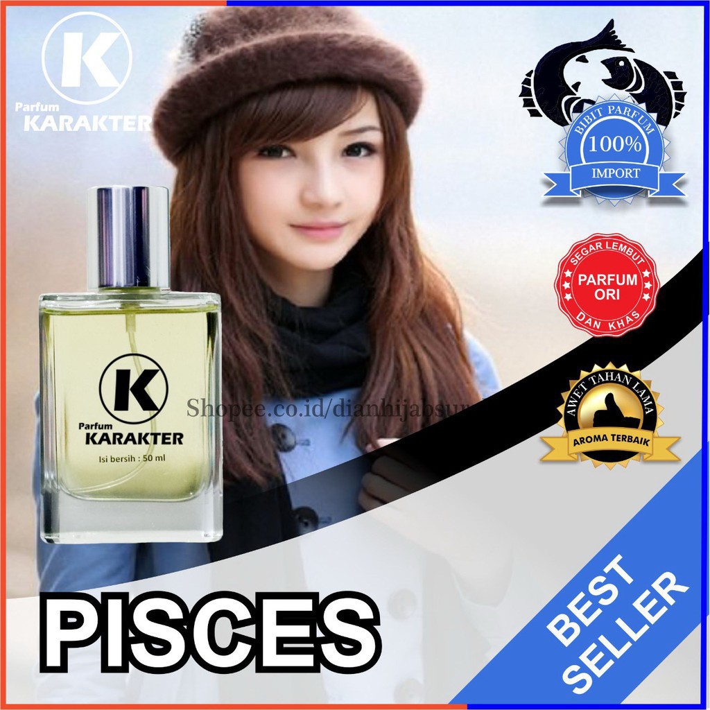 PARFUM KARAKTER CEWEK ZODIAK PISCES 30ML - ORIGINAL BIBIT PARFUM