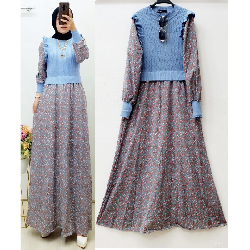 DRESS RAJUT MIX KATUN SILK IMPORT