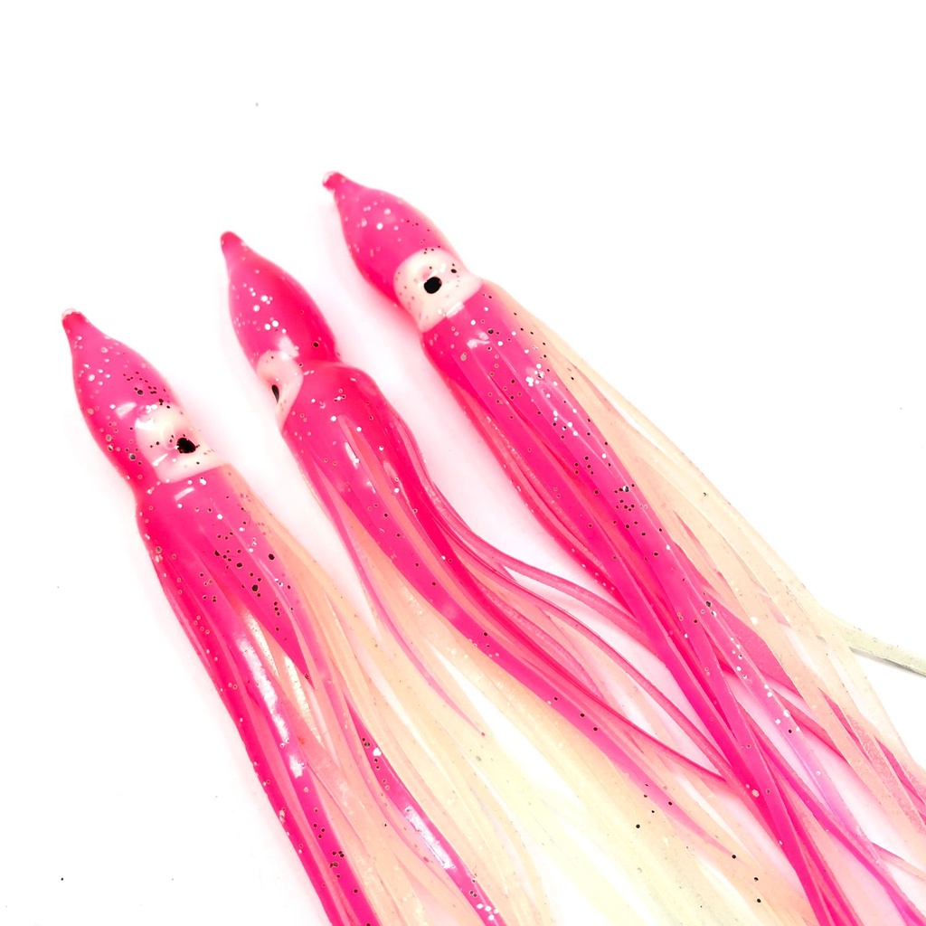 Skrit Octopus Umpan  12 cm GID warna Pink Untuk Umpan Casting Assist Hook Metal Jig