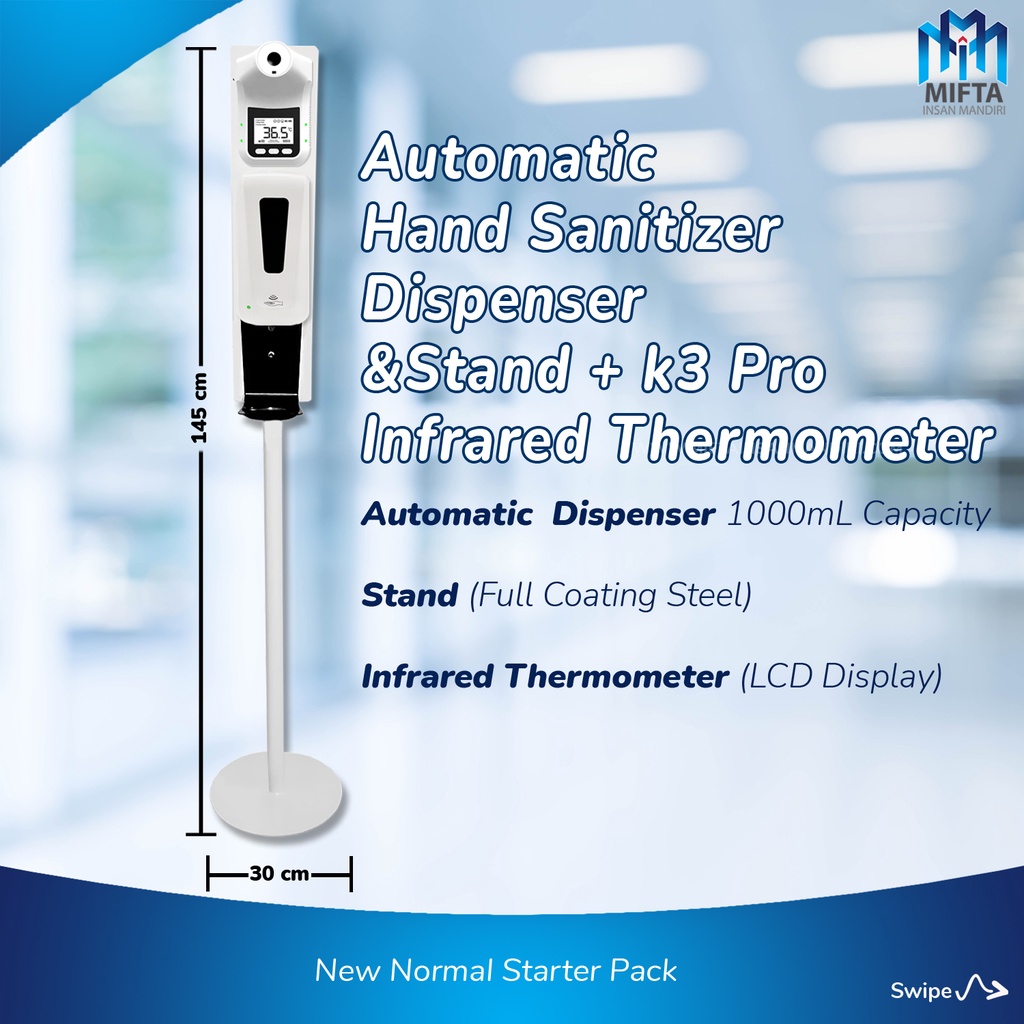 AUTOMATIC HAND SANITIZER DISPENSER + STAND / DISPENSER HANDSANITIZER + STAND + THERMOMETER