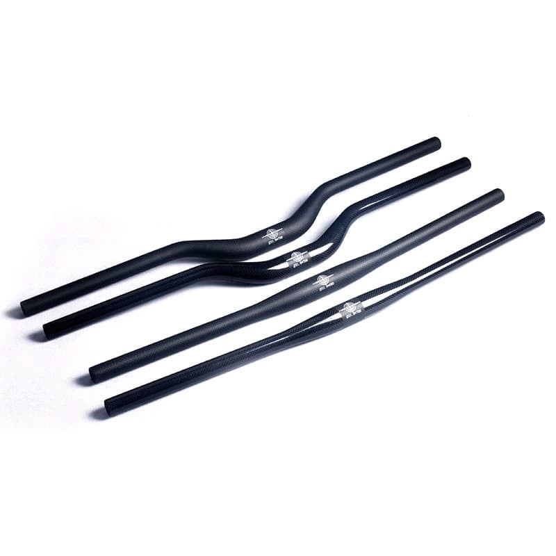MTB Bicycle Handlebar Sepeda Carbon Fiber Glossy 640mm Model 002 - BXT-HB - Black