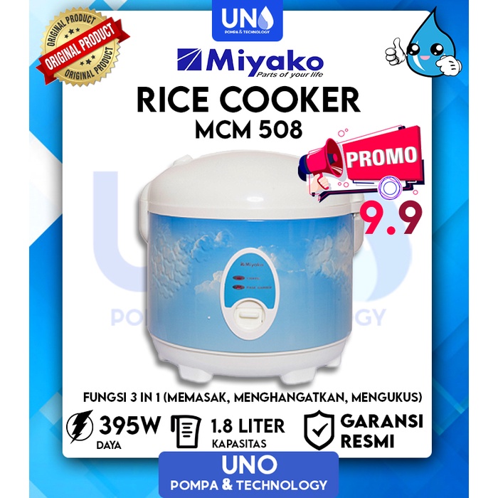 Miyako Magic Com Rice Cooker Penanak Nasi MCM-508 / MCM508 / MCM 508