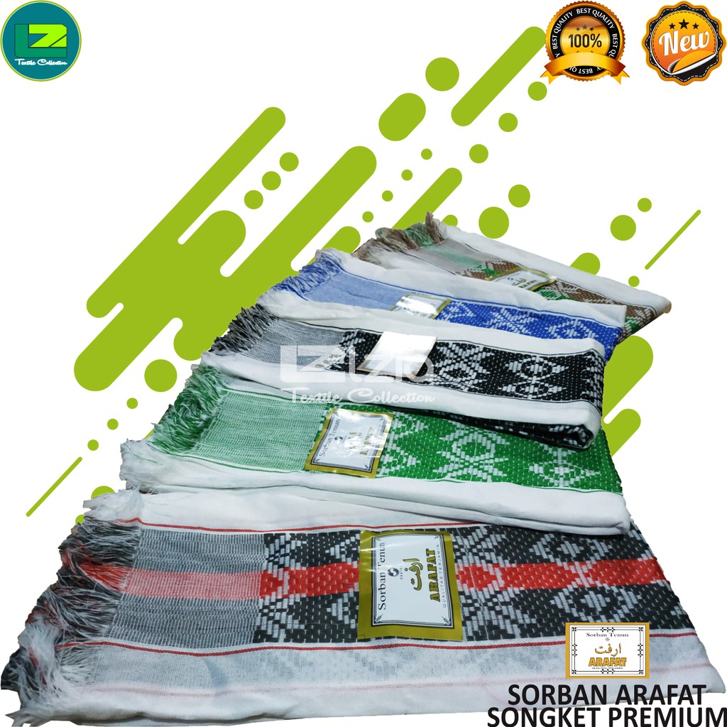 SORBAN HAJI SORBAN ARAFAT MOTIF SONGKET PREMIUM