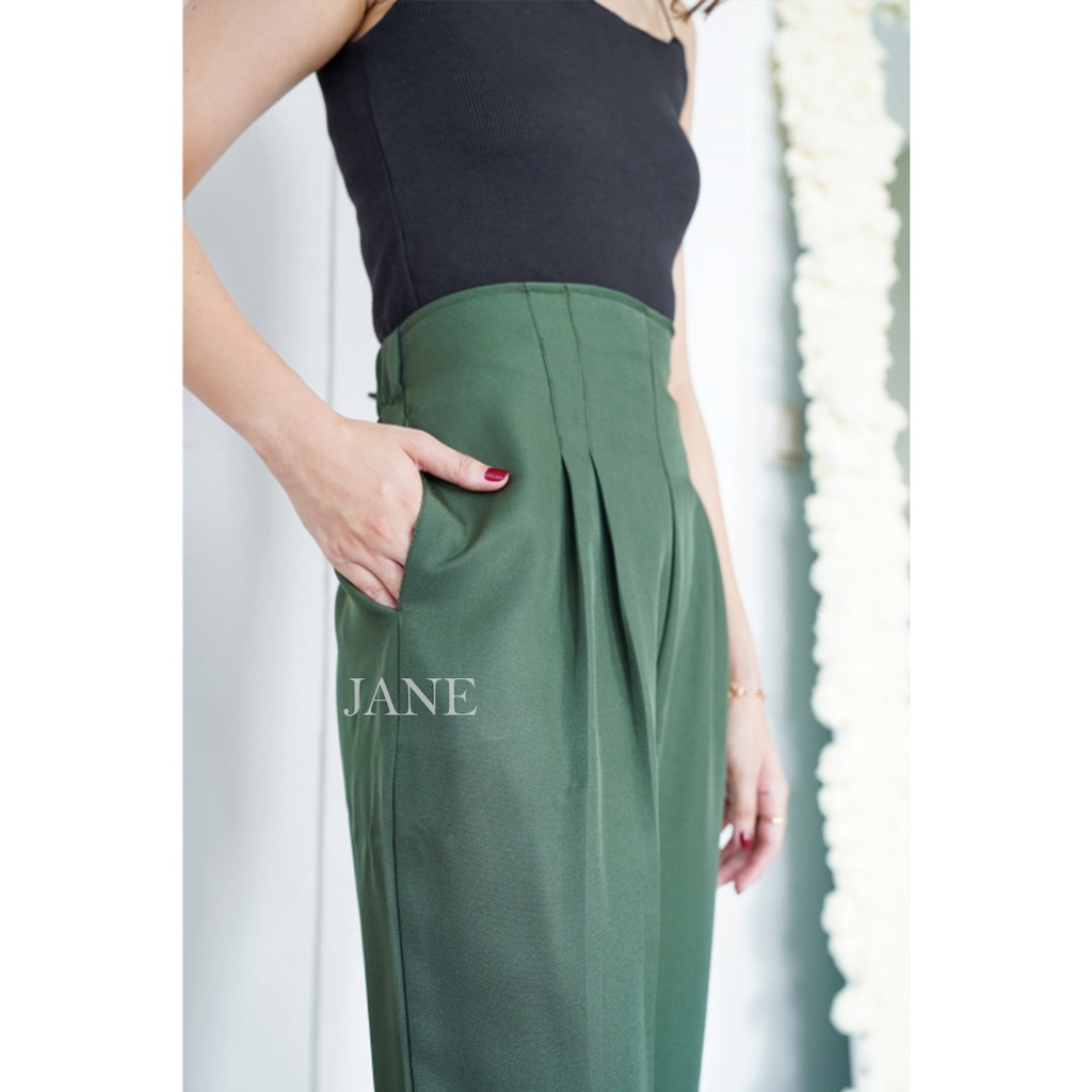 JANE COLLECTION || Celana Panjang Kantor Casual Celana Kulot Longpants Sasa