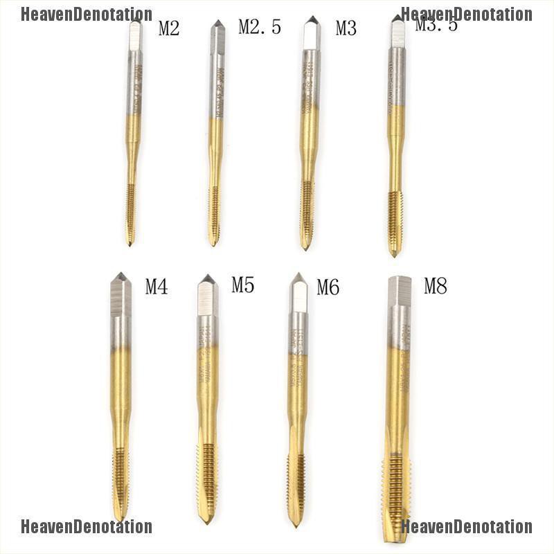 Hand Screw Thread Taps Bahan Baja dan Titanium M2 M2.5 M3 M3.5 M4 M5 M6 M8