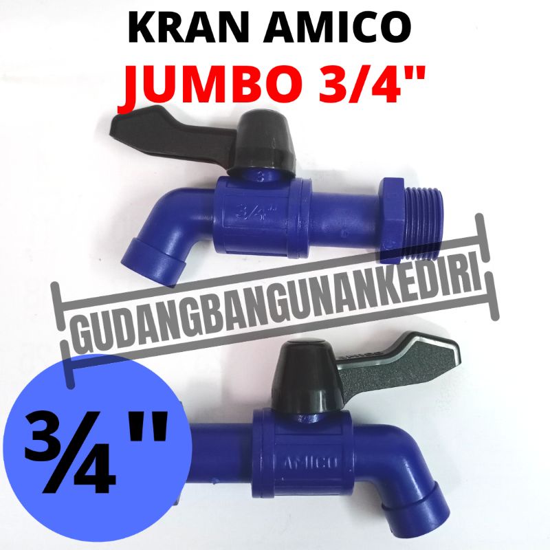 Kran Amico body besar 3/4&quot; | keran air amico body besar | Kran PVC Amico jumbo | kran tembok amico