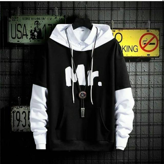 HOT ITEM Jaket Hoodie Polos Black Unisex Sleting Bomber|Bahan Flecce Premium
