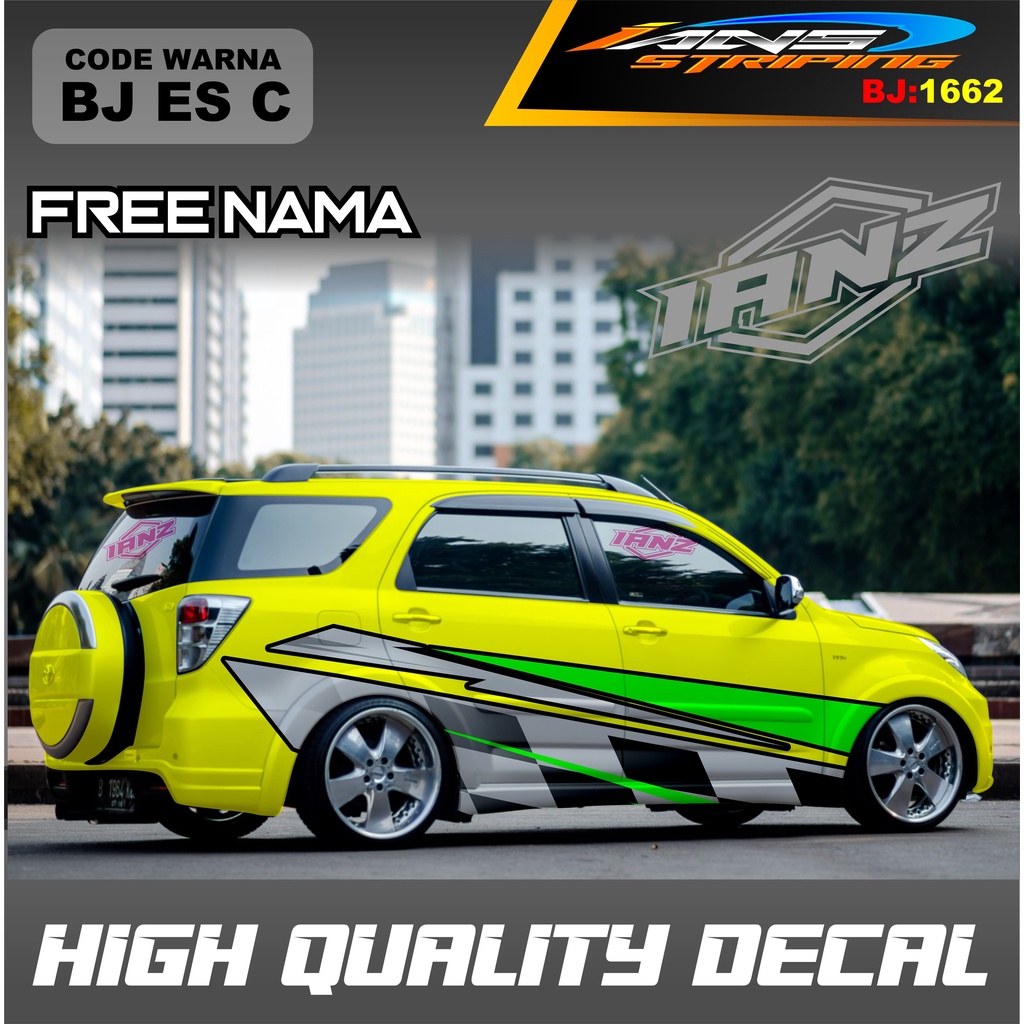 STICKER DECAL MOBIL TERIOS / VARIASI STICKER DECAL MOBIL AVANZA XENIA INNOVA / DECAL STIKER GRAND LIVINA / STIKER MOBIL