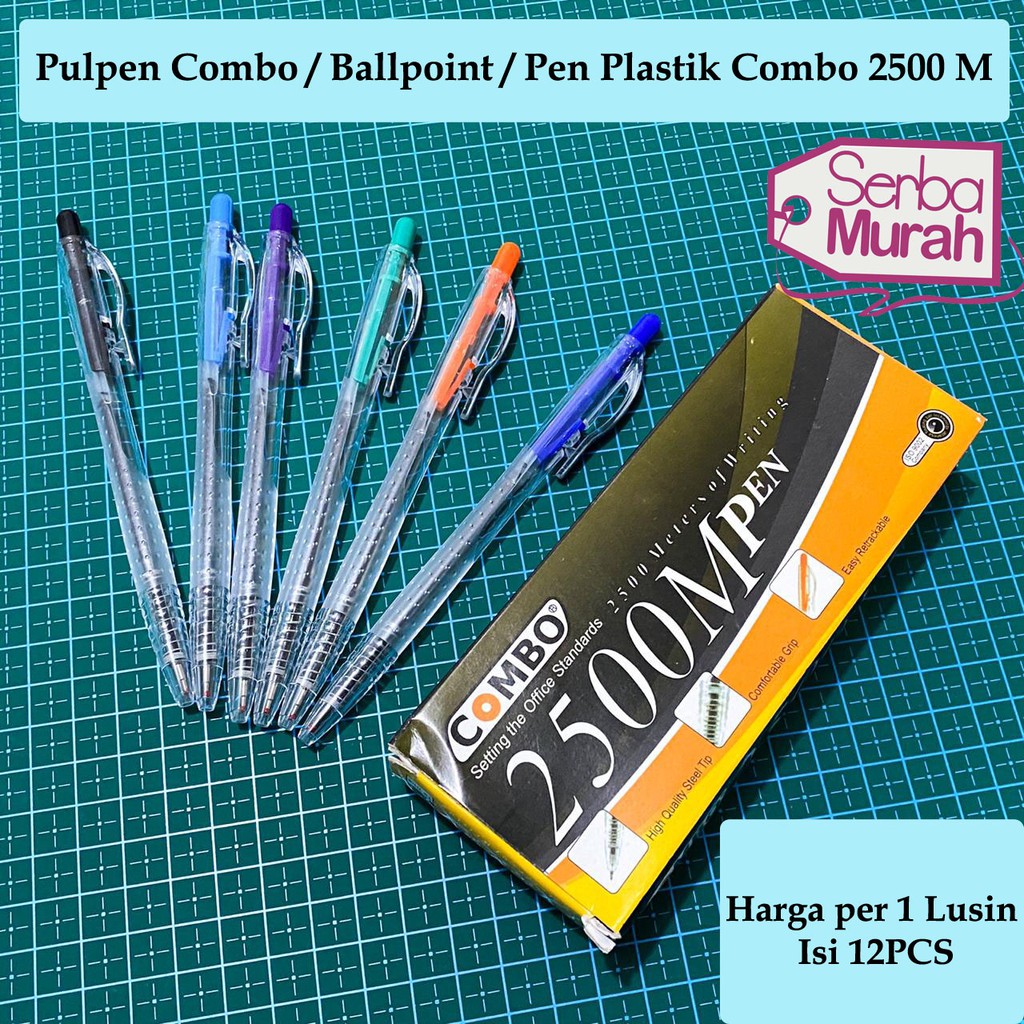 Jual Pulpen Hitam Merk Combo Kotak Isi Pcs Ballpoint Pen Plastik Combo M Shopee