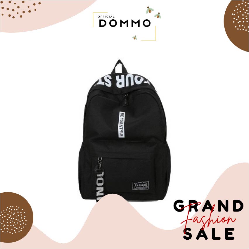 [LOKAL] DOMMO - D1088 TAS BE YOUR STYLE - Tas Ransel Backpack Korea Ransel Sekolah SWAG MORYMONY