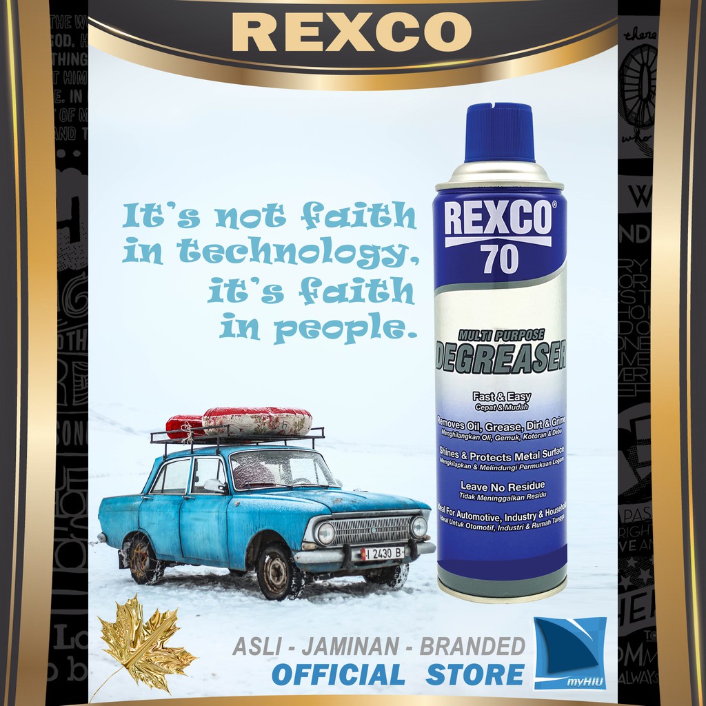 Pembersih Kotoran Endapan Karbon Minyak Gemuk / Degreaser Mesin dan Otomotif Isi 500 ml REXCO 70