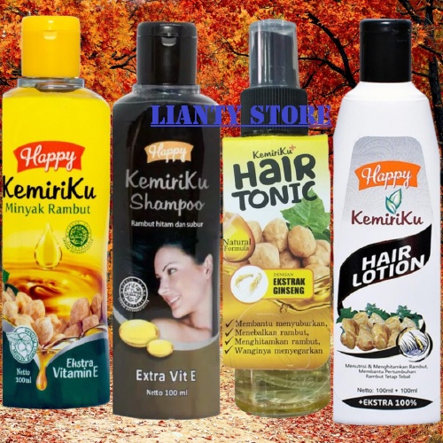 C.O.D*PAKET HAPPY KEMIRIKU 4IN1 (SHAMPO + HAIR TONIC + HAIR LOTION + MINYAK)