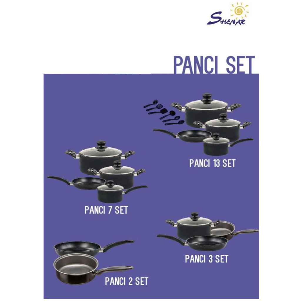 PAKET Cookware Set - Panci Set Spatula Teflon All in One - Shenar