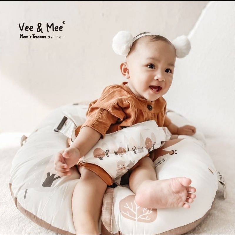 [2 Kg] Vee &amp; Mee Sofa Bayi Multifungsi Anti Bakteri Raccoon &amp; Friends Series -  VMS 1050