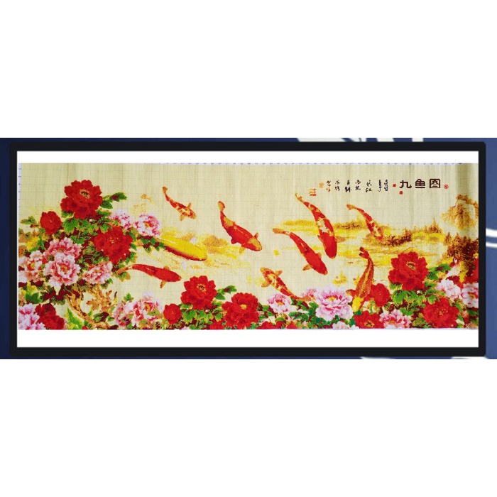 Embroidery Cross Stitch Painting Theme : KOI / Lukisan Sulam Kristik Tema: Ikan KOI