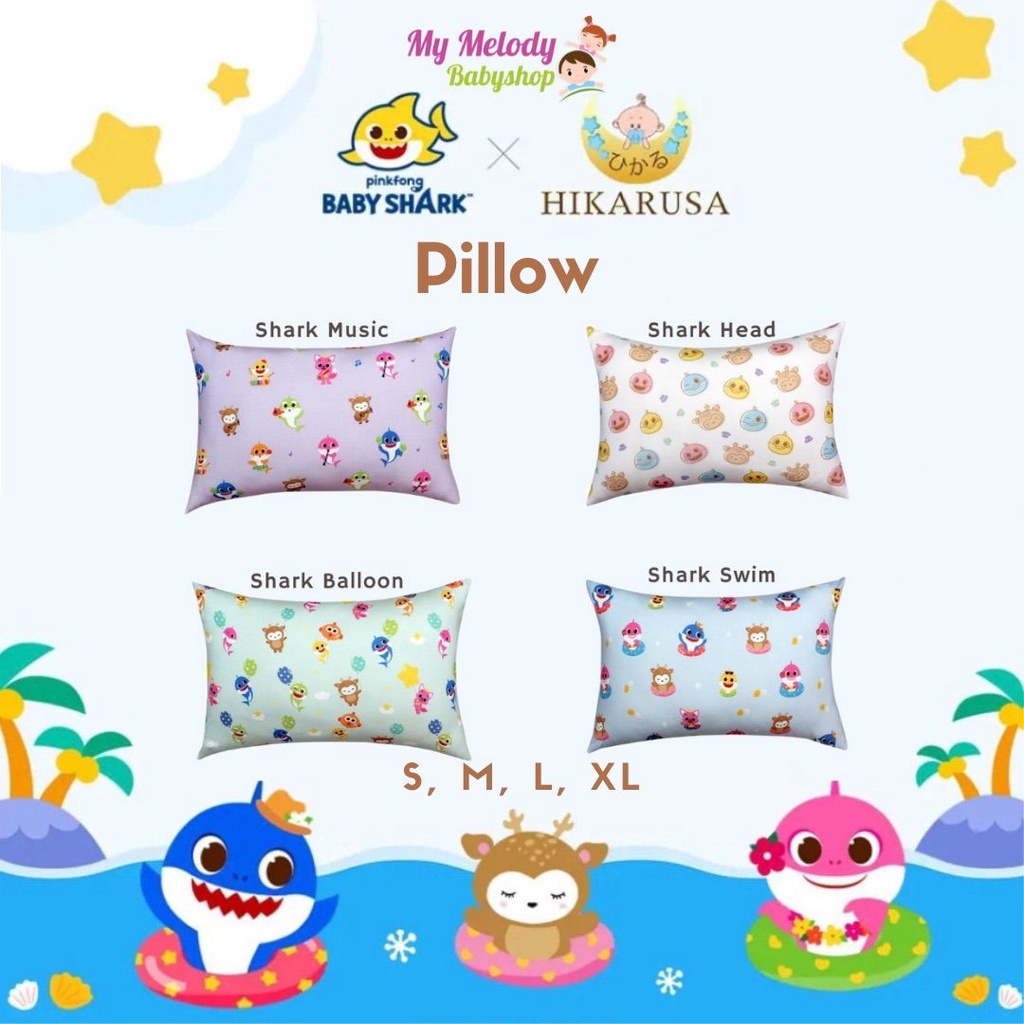 Hikarusa Bantal Babyshark, Sky Deer, Size S M L dan XL / Bantal Anak / Bantal Hikarusa