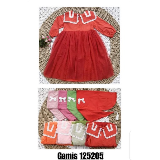 Mi Angel Gamis Tile Kerah Lucu