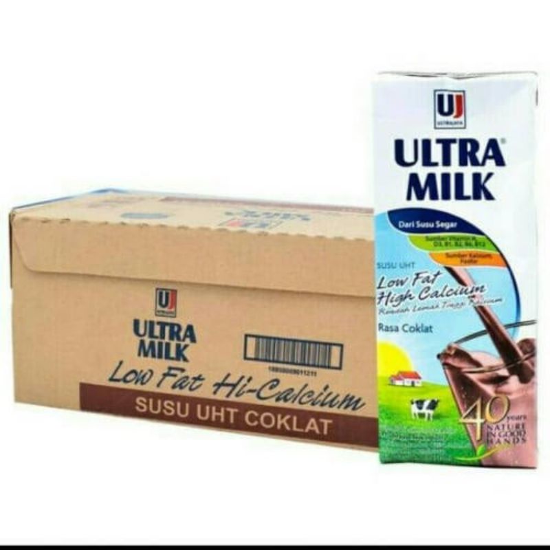 

SUSU ULTRA MILK LOW FAT CALCIUM COKELAT GROSIR 250 ML