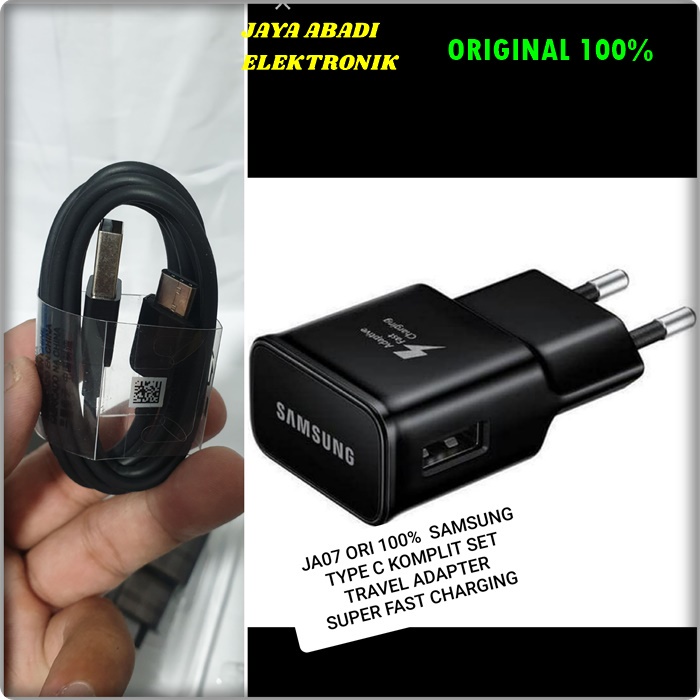 J07 SAMSUNG ORIGINAL ADAPTOR CHARGING 15 WATT KABEL DATA USB TYPE C SUPPORT FAST CHARGING TRAVEL ADAPTIVE FLASH CASAN adaptive fast charging adaptor travel adapter androit casan quick charge quallcomm multi universal biisa untuk segala handphone type c