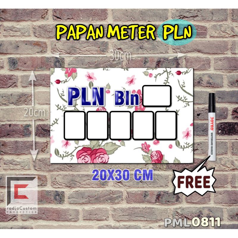 

RadjaCustom Papan Meter Listrik PLN PAM motif Unik - Flower 11
