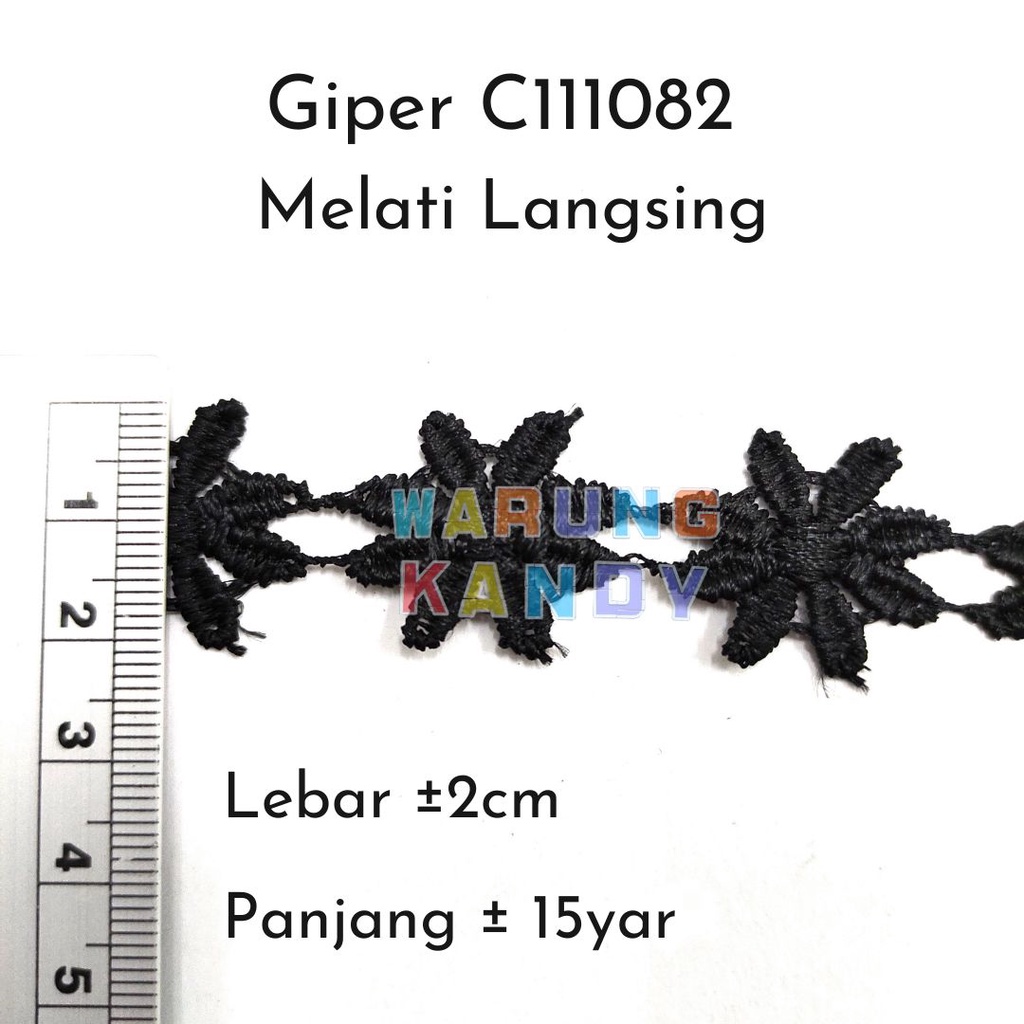 Renda Giper C111082 Melati Langsing Hitam