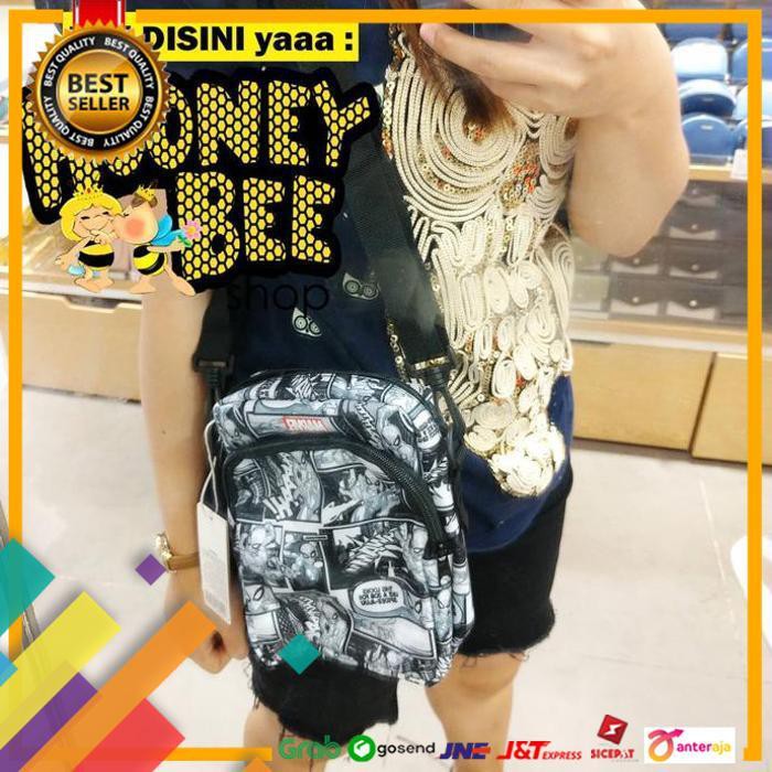 SALE.. ORIGINAL MINISO - TAS MARVEL X MINISO SLING BAG TAS SELEMPANG TAS PRIA ..TERLARIS