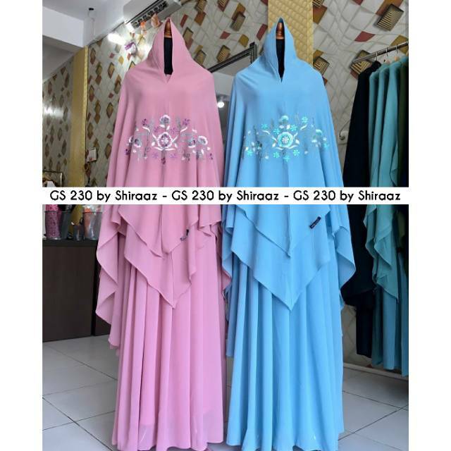 Gamis Shiraaz Syari Khimar Bordir GS 230