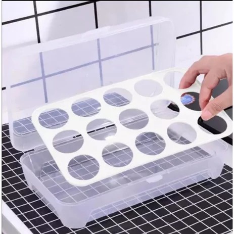 AZ Tempat Box Telur 15 Lubang Sekat (Kotak dengan sekat khusus Telor)