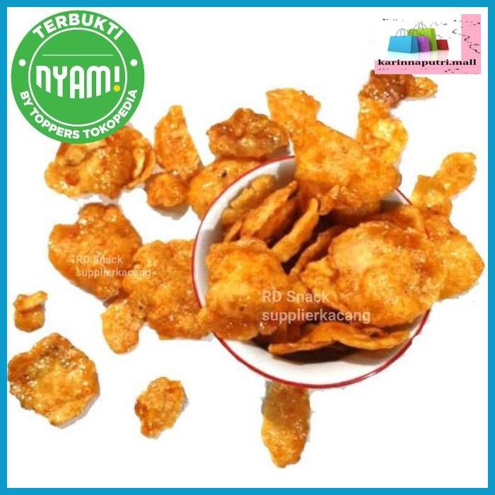 

E5Ewsfg- 500Gram (1/2Kg) Keripik Emping Pedas Manis Utuh Mekar Tipis ( Balado ) 78Itjyhf-