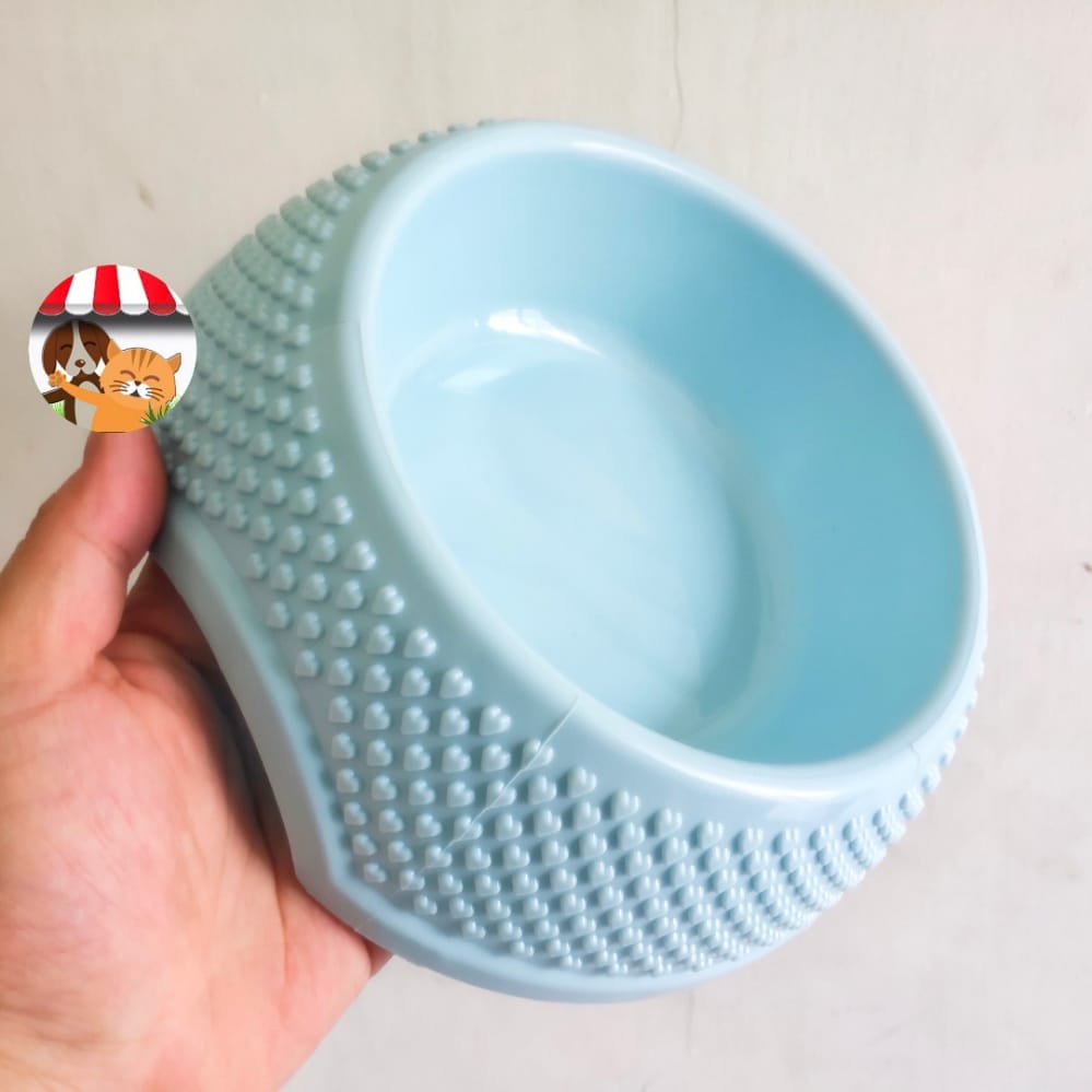 Tempat Makan Minum Kucing Anjing Kelinci Love Candy Single - Pet Bowl