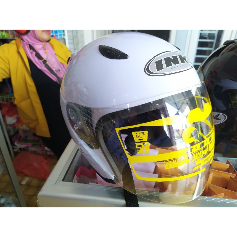 Helm INK SUPERCOPY Centro dan Double Visor Kaca Hitam Busa Tebal-7