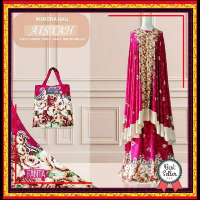 MUKENA BALI DEWASA MOTIF WARNA BUNGA AISYAH HALUS JUMBO MODEL TERBARU GROSIR MURAH