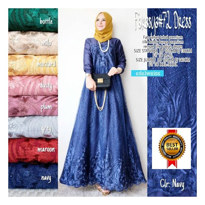 TERMURAH!! Gamis Syar i Gamis brukat Gamis Farasya Gamis Brokat Gamis Busui Gamis Kondangan