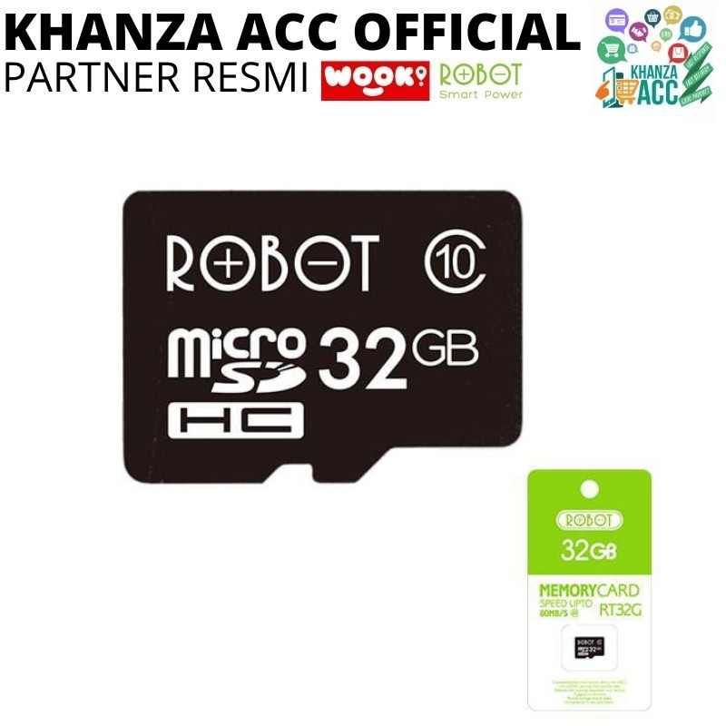 KHANZAACC Robot Kartu Memori HP Micro SD 32GB Class 10 Memory Card Original Bergaransi Resmi